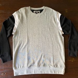 Zanerobe Crew Neck Pullover Sweatshirt Color Block